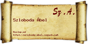 Szloboda Ábel névjegykártya